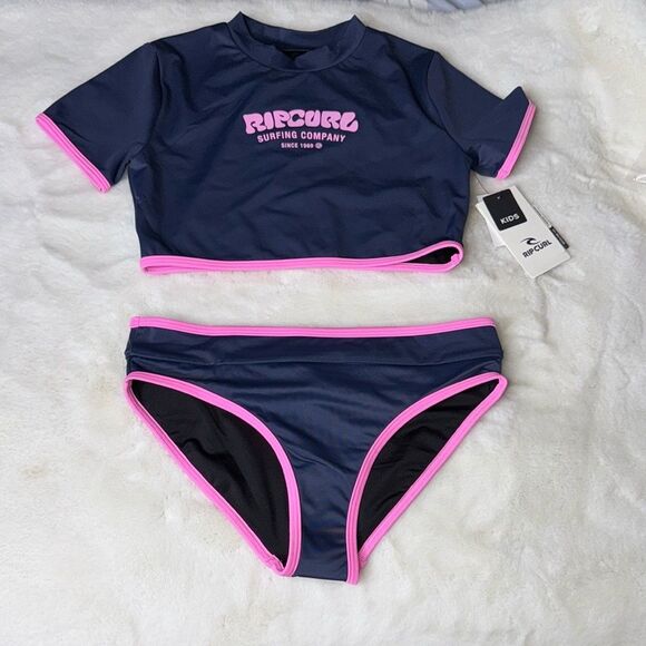 Rip Curl Girls' Surf Puff Bikini Set Size 12